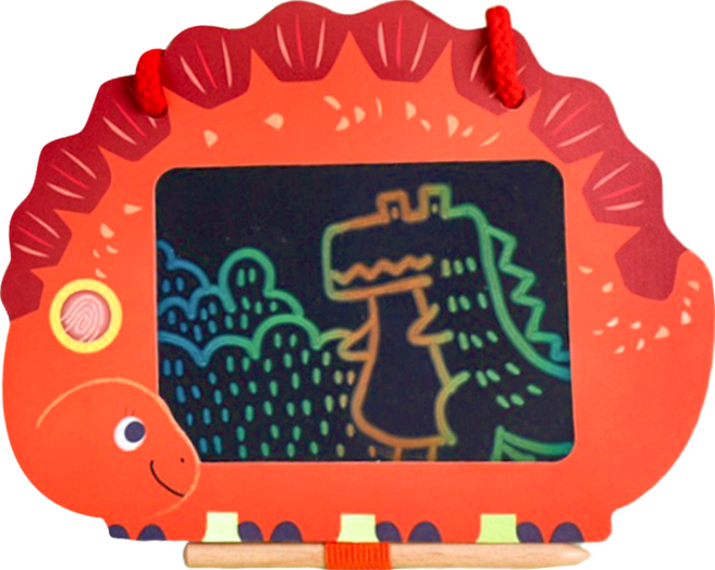 AVEnIR Kids LCD畫板 兒童繪畫玩具, 恐龍世界 橘色, 1個