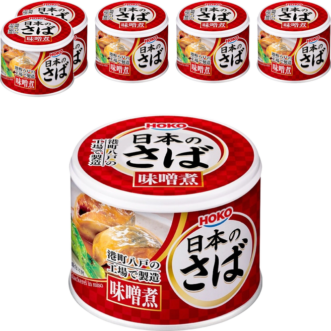 HOKO 寶幸 味噌鯖魚罐, 190g, 6罐