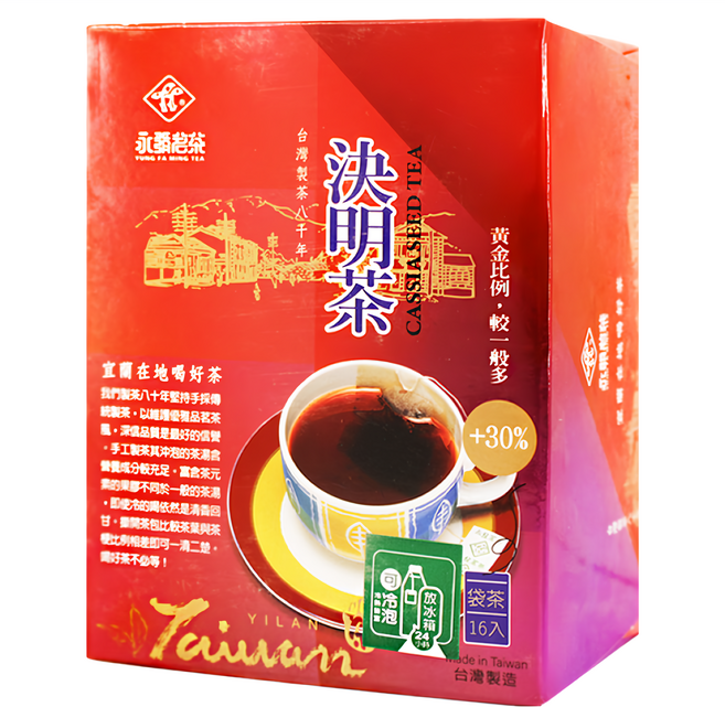 永發茗茶 冷泡決明茶, 4.6g, 16包, 1盒