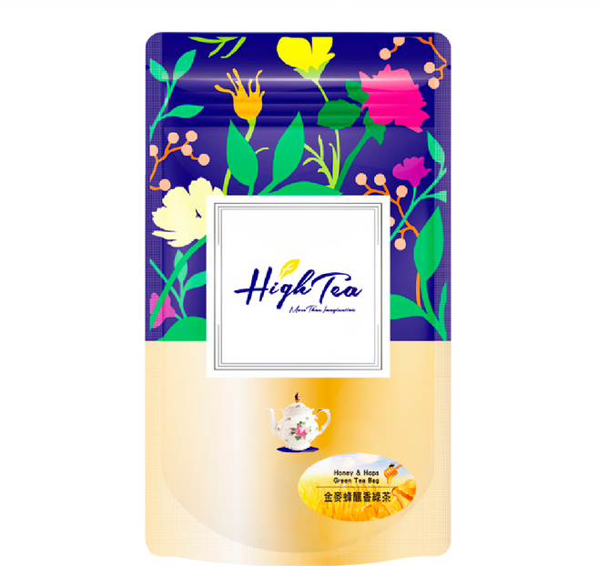 High Tea 伂橙 金麥蜂釀香綠茶, 2g, 12包, 1袋
