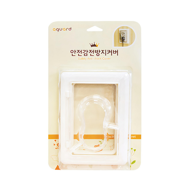 Aguard 防觸電插頭保護蓋 突出型 安裝簡單, 透明, 1個