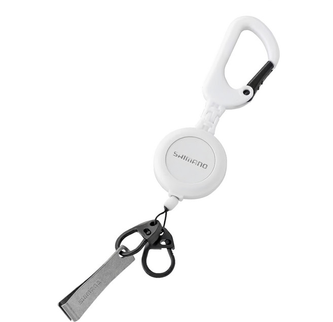 SHIMANO 扣環式伸縮附剪鉗 UH-213W, 白色, 1個