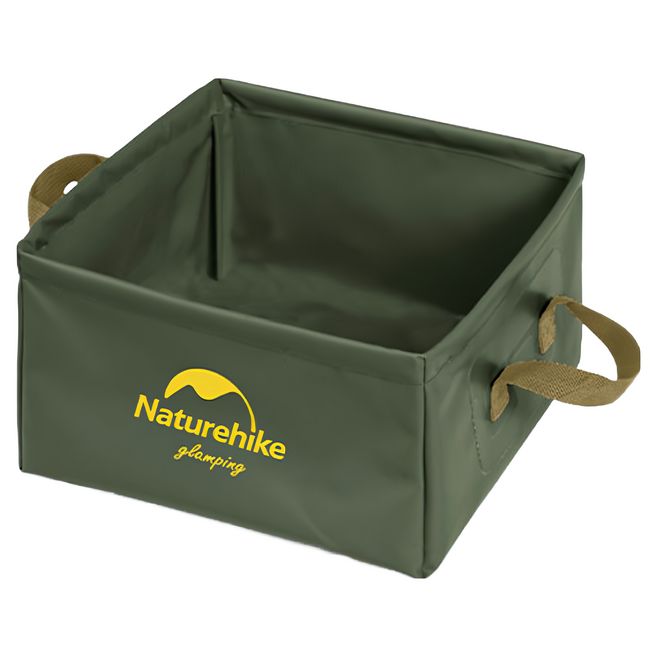Naturehike 挪客 H030 方形折疊水桶 軍綠色 13L 戶外露營儲水, 1個
