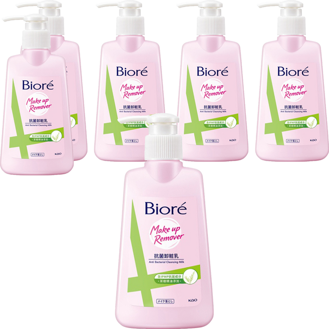 Biore 蜜妮 抗菌卸粧乳, 180ml, 6瓶
