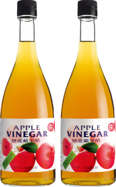 十全 戀愛蘋果醋, 600ml, 2瓶