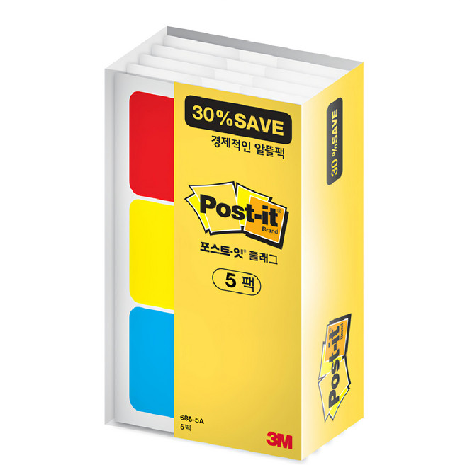 3M Post-it 利貼 檔案標籤貼實惠組, 60張, 1組