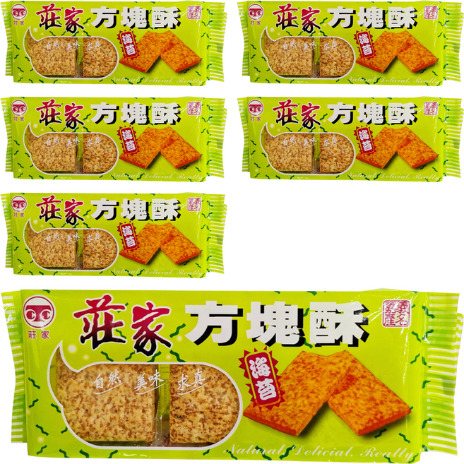 莊家 方塊酥 海苔, 220g, 6包