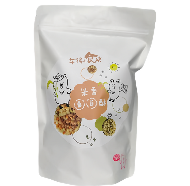 午後小食光 米香圓圓酥 海苔口味 120g 酥脆口感 獨立包裝 台灣好米製成 無添加, 1包