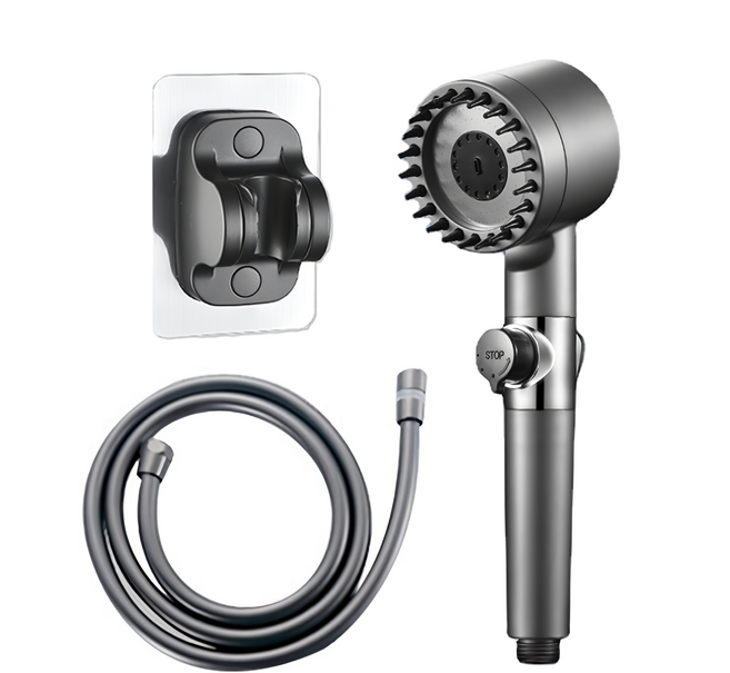 增壓過濾蓮蓬頭套組, 槍灰色, 1組