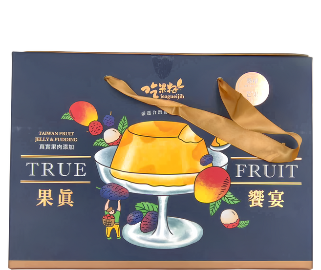 吃果籽 果真饗宴果凍布丁禮盒 芒果 x 3+桑椹 x 3 6入, 110g, 1盒