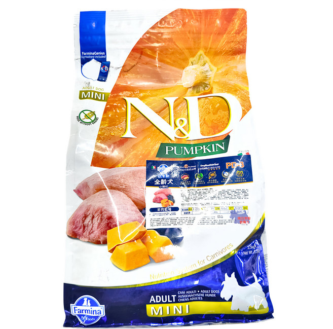 Farmina 法米納 全齡犬 乾飼料 PD3, 1袋, 2500g, 羊肉藍莓
