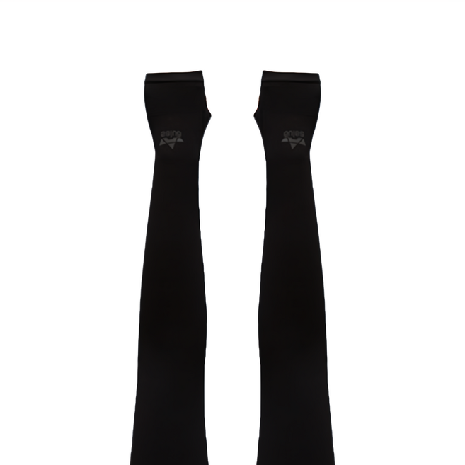 salua 抗UV運動冰袖套 F 82黑色 1雙, 黑色