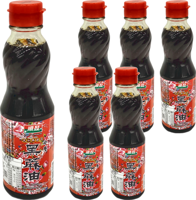 順發油品 冷壓100%黑麻油, 220ml, 6瓶