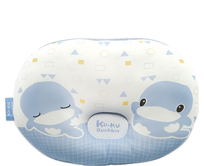 KU.KU Duckbill 酷咕鴨 3D雙面透氣護頭枕, 奔放藍, 1個
