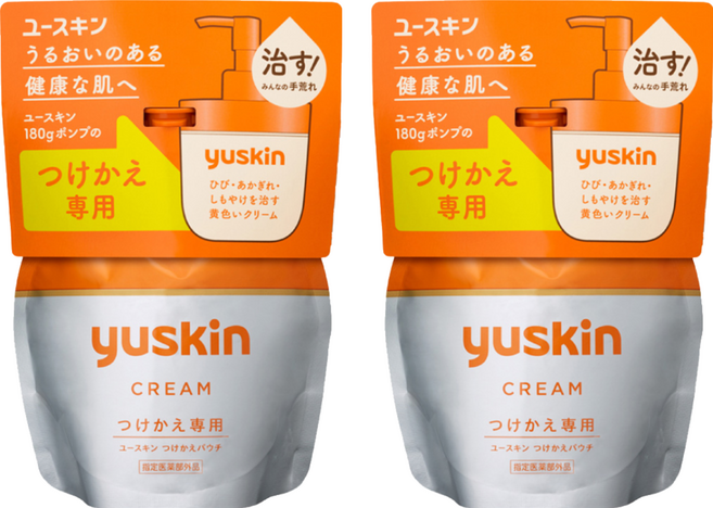 Yuskin 悠斯晶 乳霜 補充包 180g 深層滲透 長效滋潤, 1包, 2包