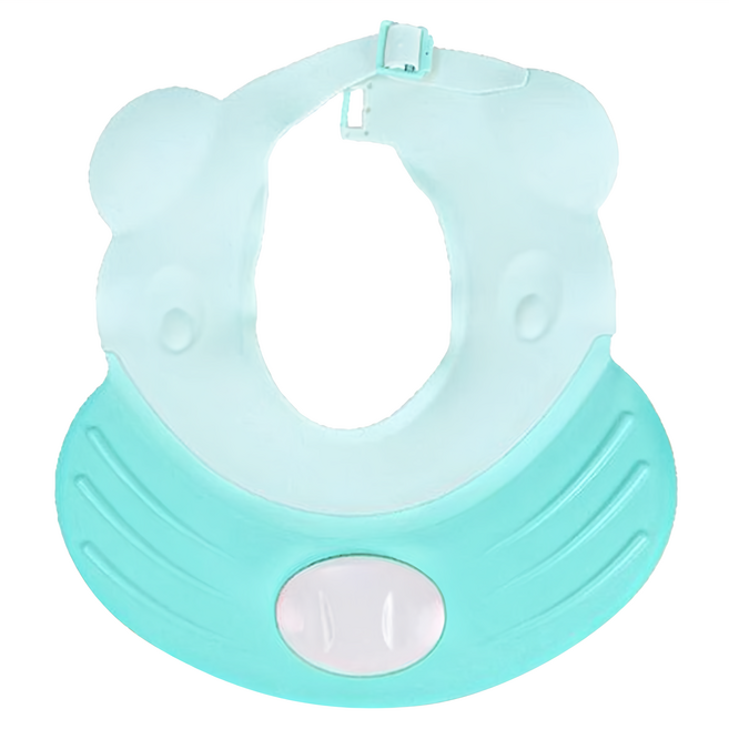 第三代河馬造型嬰兒防水護耳洗髮帽, 深藍色, 1個