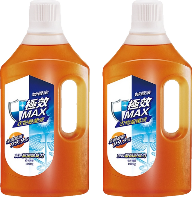 Magic Amah 妙管家 極效MAX衣物殺菌液 松木清香, 1kg, 2瓶