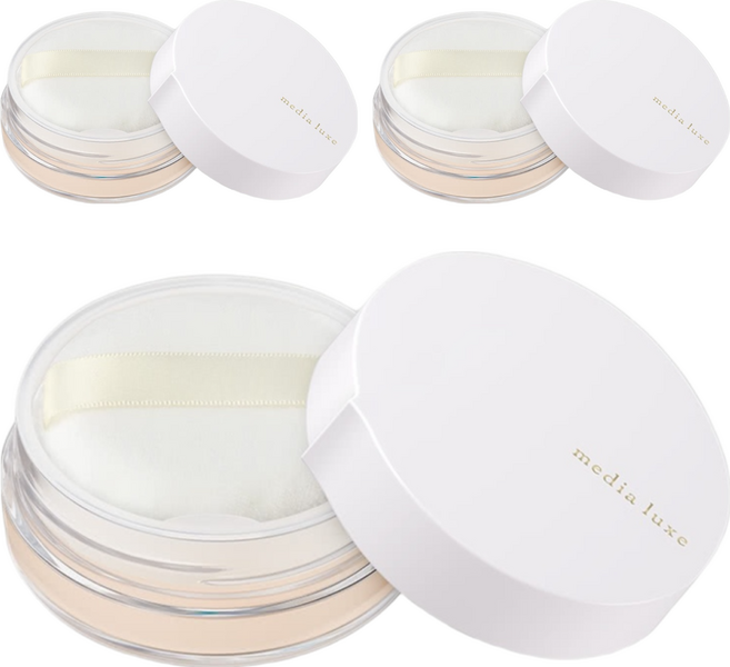 media 媚點 台灣公司貨 輕透柔光蜜粉 14g, 3個