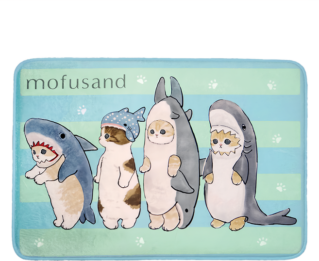 收納王妃 貓福珊迪鯊魚地墊 DS022972