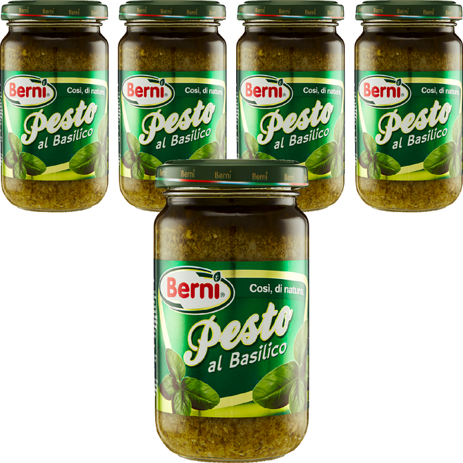 Berni 義大利羅勒青醬, 195g, 5罐