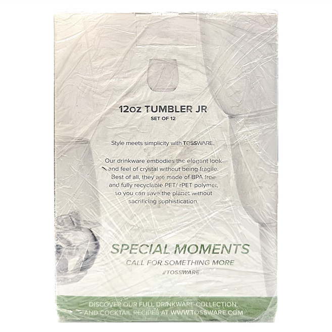 TOSSWARE Tumbler Jr 寶特環保酒杯系列 威士忌杯, 12個