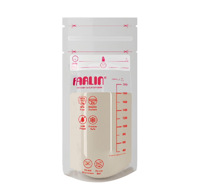 FARLIN 立體母乳保鮮袋 200ml, 22個, 1盒