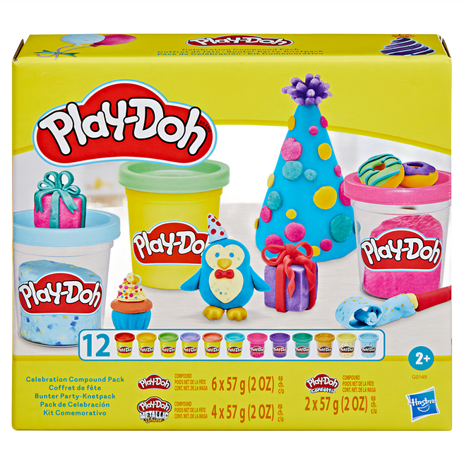 Hasbro 孩之寶 Play-Doh 培樂多彩色黏土組, 慶祝派對 多色, 684g, 1組