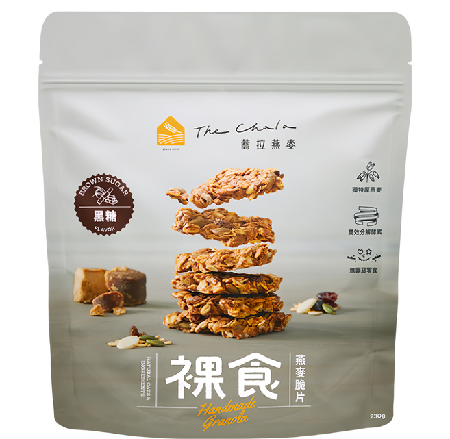 The Chala 蕎拉燕麥 裸食燕麥脆片 黑糖, 230g, 1包