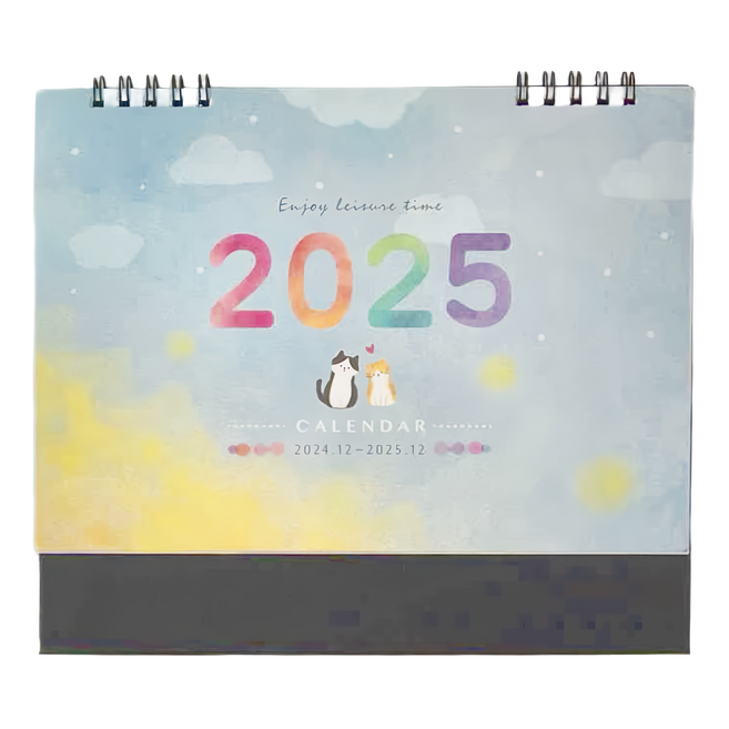 JOY STAR 九達 水彩風 25K三角大桌曆, 暖暖碧空, 1本