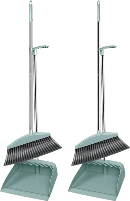 掃把畚箕組合 一般款 掃把84 x 28cm + 畚箕24 x 23 x 72cm, 2組, 綠色