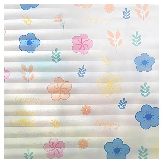 半島良品 抗UV防曬靜電貼窗貼, 百葉小花