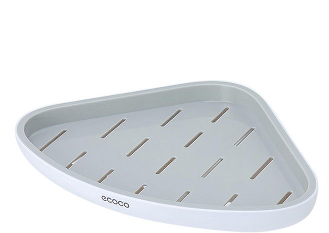 ecoco 意可可 牆角置物架, 灰色, 1個