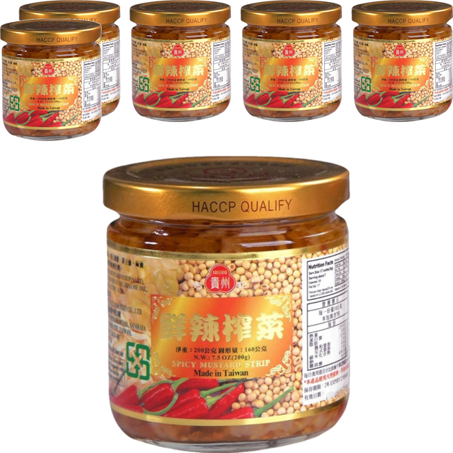 合記貴州 貴州 鮮辣榨菜, 200g, 6罐