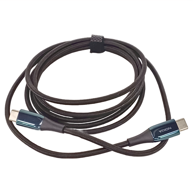 NOKIA 經典3A極速USB-C-USB-C充電線, 2m, 夜幕綠, 1條