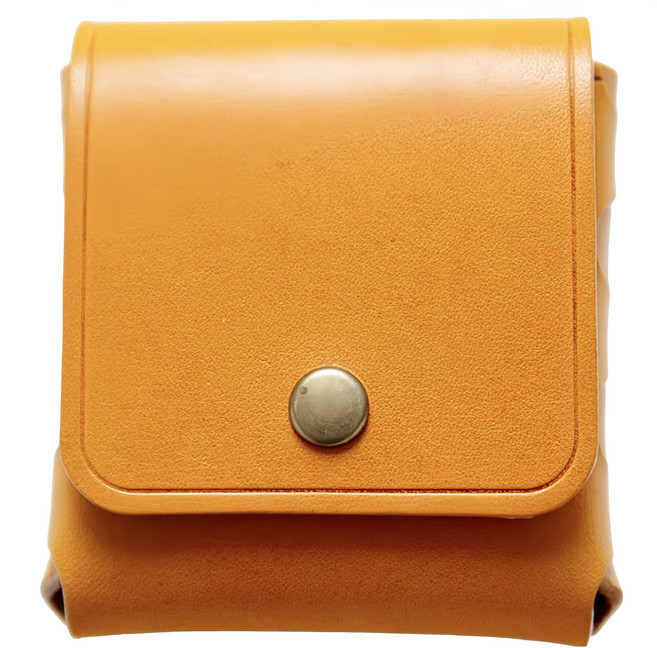 手工復古植鞣皮革掀蓋零錢包