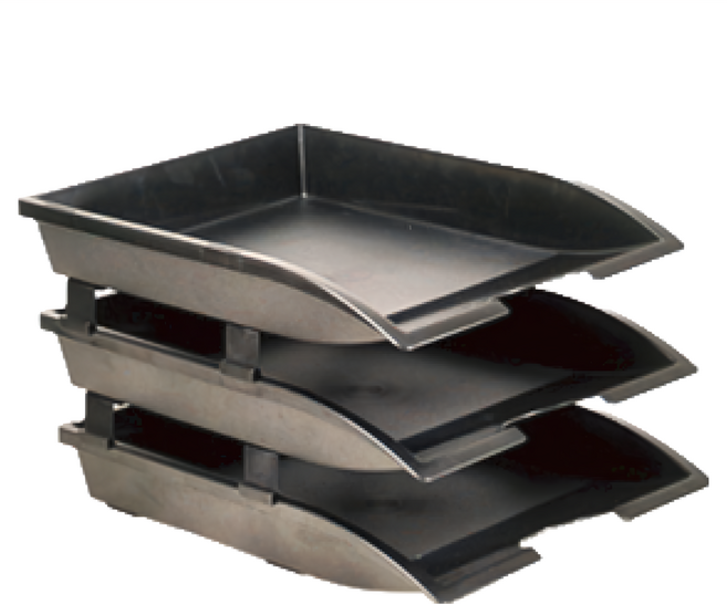 JUSKU 佳斯捷 金砂公文架 #8510, 黑色, 3層