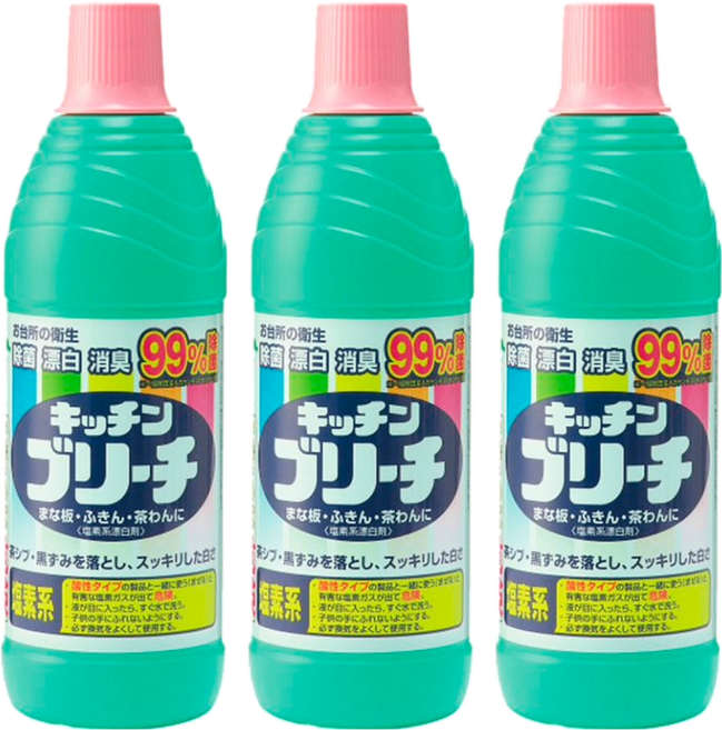 Mitsuei 廚房家用漂白水, 600ml, 3瓶