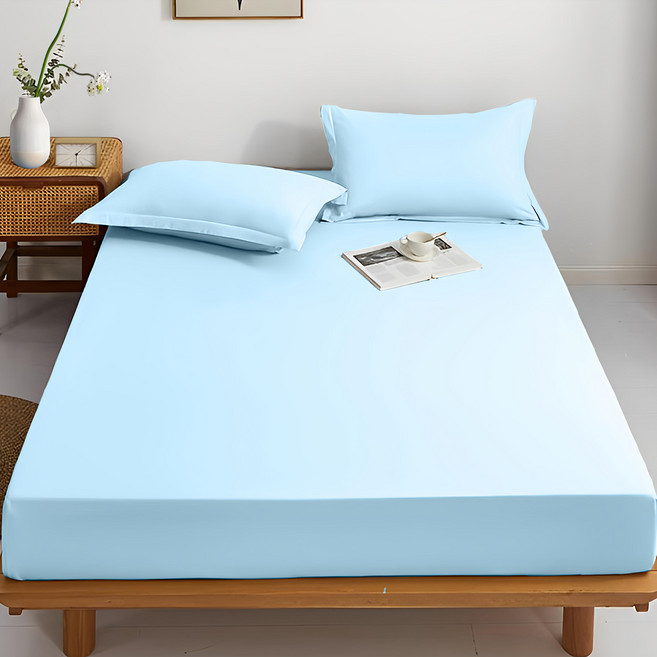 寢室安居 護理級100%防水防蹣抗菌床包式保潔墊 + 枕套 2個