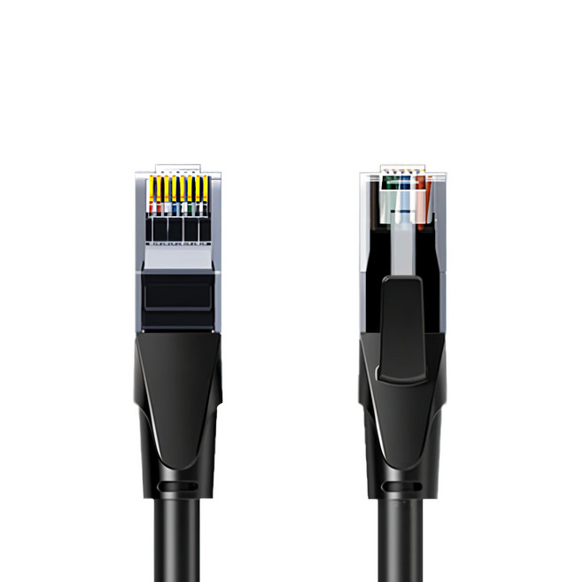 山澤Cat.6 1000Mbps高速傳輸十字骨架八芯雙絞網路線 8M, 黑色, 1條