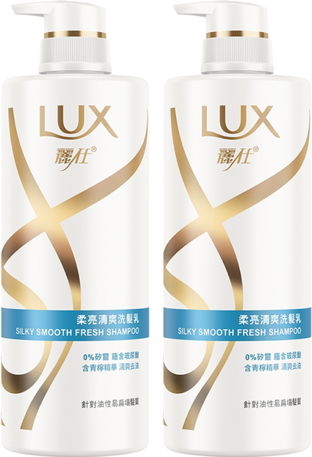 LUX 麗仕 柔亮清爽洗髮乳, 750g, 2瓶