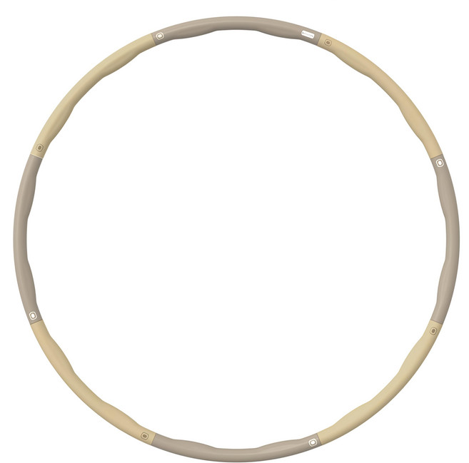 EGOJIN 柔軟指壓可拆式呼拉圈, 棕金色, 1200g, 1個