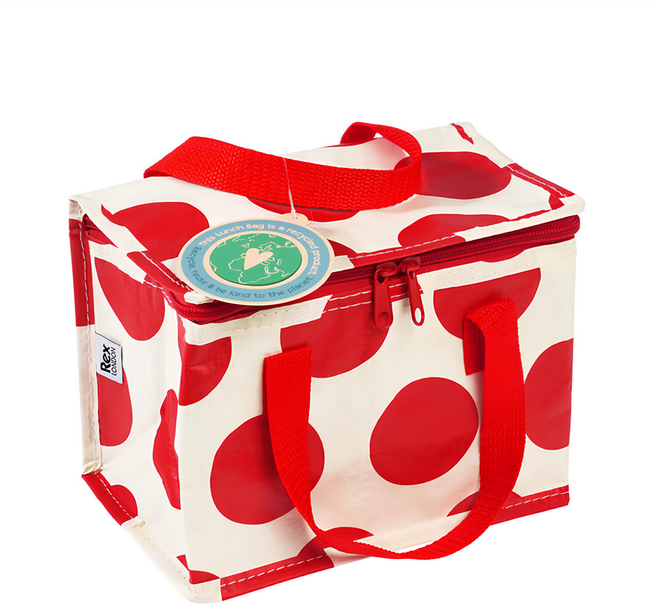 Rex LONDON 環保保溫保冷袋, 紅點點 白色, 1個