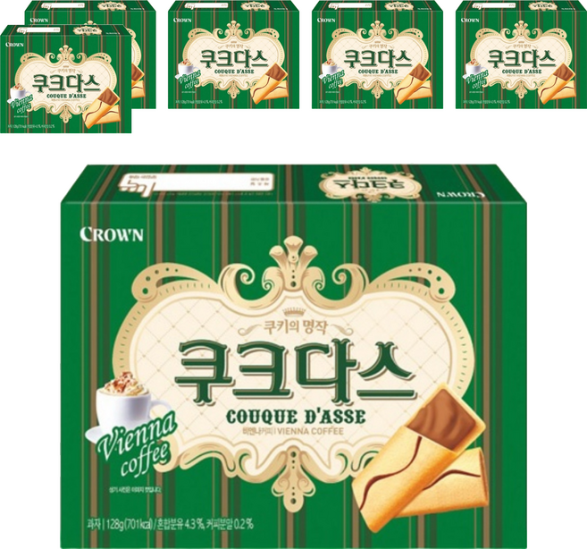 COUQUE D'ASSE 咖啡薄燒夾心餅, 128g, 6盒