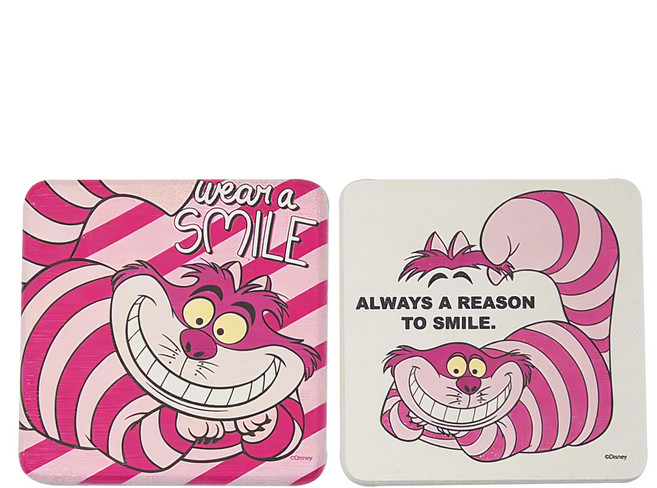 收納王妃 愛麗絲珪藻土杯墊, 條紋柴郡貓, 1組