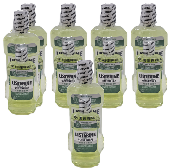 LISTERINE 李施德霖 綠茶防蛀護齦漱口水組 750ml 6瓶 + 250ml 6瓶, 1L, 6組