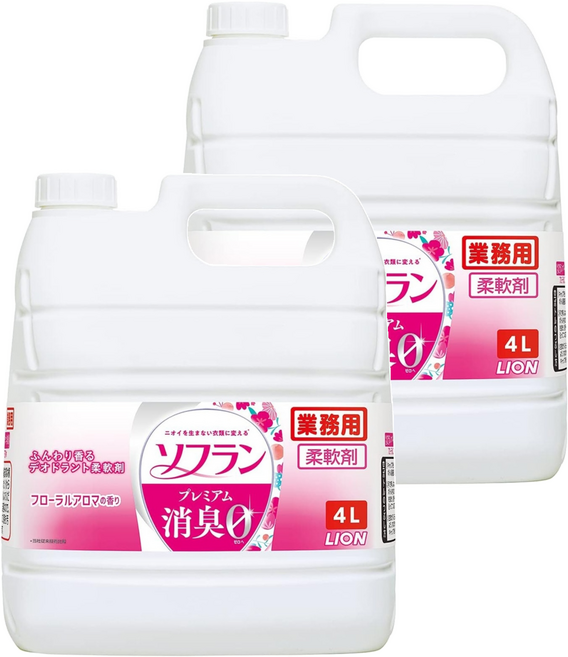 LION 獅王 Soflan 香氛柔軟精 花草薰香, 4L, 2桶