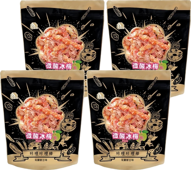 CACHA 卡恰 咔哩咔哩棒 微酸冰梅口味, 130g, 4包