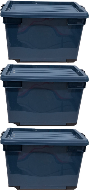 KEYWAY 聯府 工業風收納箱 TT-902 90L, 藍色, 3個