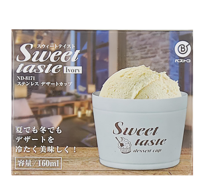 日本 Bestco 真空冰品杯 雪花 不鏽鋼雙層結構 直徑7.7 x 高5.6cm 容量160ml, 1個