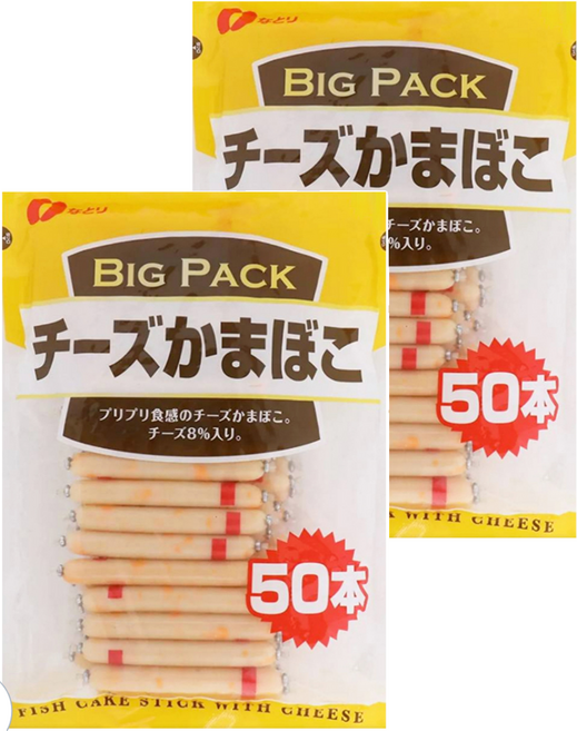 Natori Food 大袋起司魚板棒 50入, 600g, 2袋